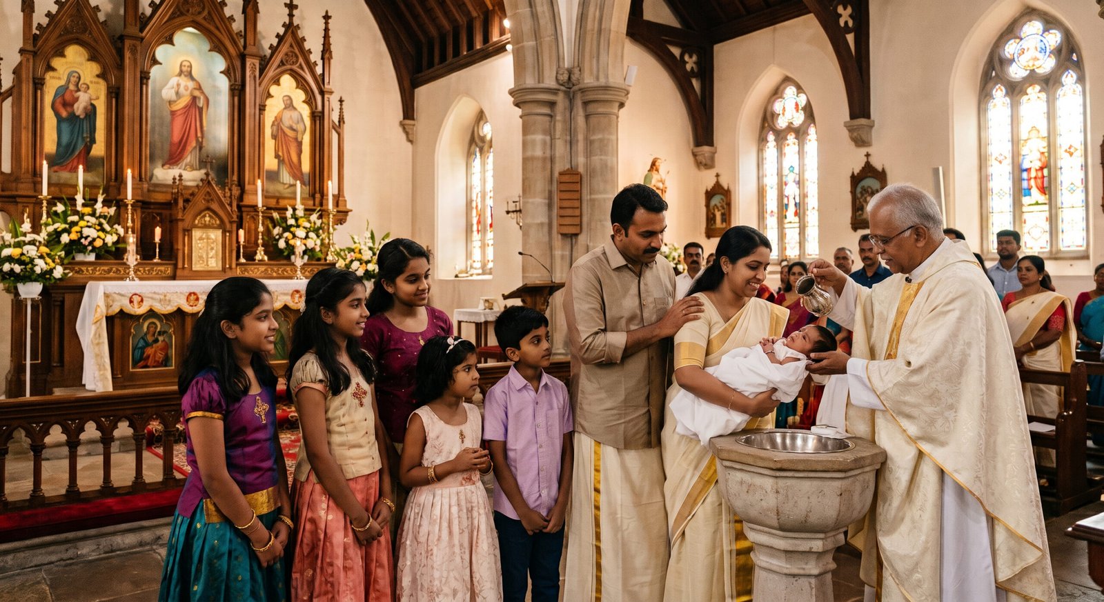 Flowers of Charity Baptising